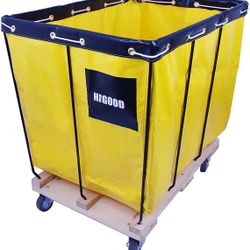 Basket Trucks,Service Carts Yellow 8 Bushel Knock Down Truck,Carts, 10.0 cu. ft, 400 lb, 34" L X 22" W X 30.5" H Capacity