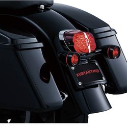 Kuryakyn 5482 Motorcycle Lighting Accessory: Deep Dish Bezel for 2000-19 Harley-Davidson Motorcycles with Bullet Turn Signal/Blinker Lights, Red Lens,