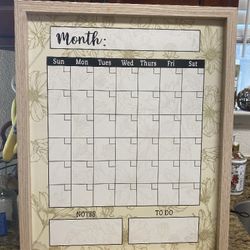 Dry Erase Calendar