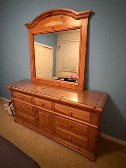 Dresser with Mirror and night stands