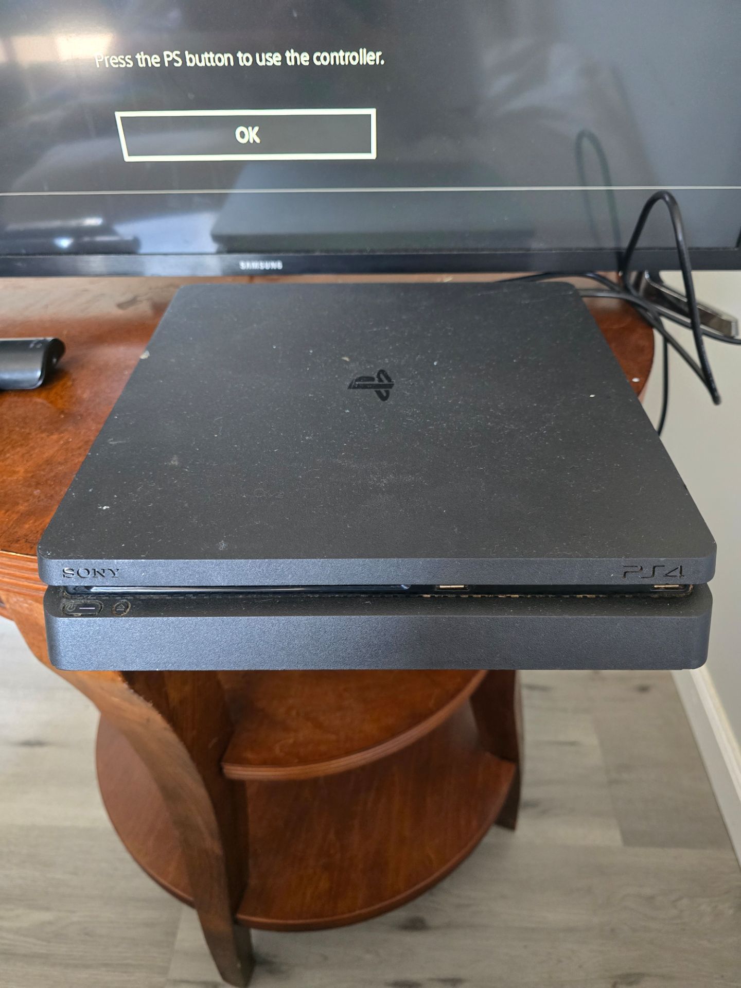Sony PlayStation 4 PS4 Slim Console Tested Working w/ Power Cord No Controller