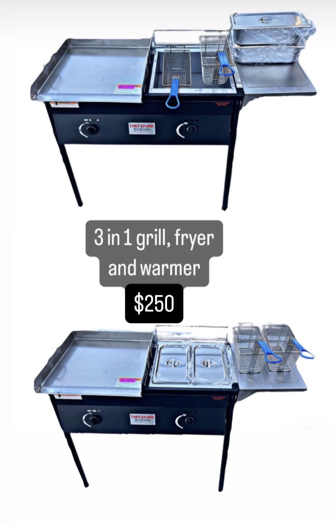 3 In 1 | Grill Deep Fryer And Food Warmer | New In Box