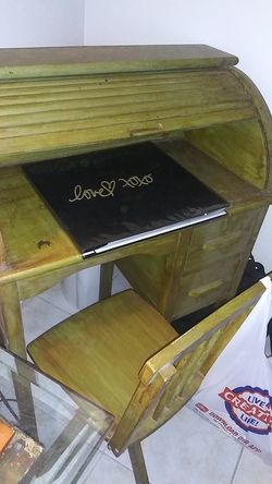Antique desk and chair