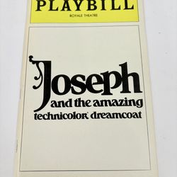 Playbill Sept. 1982 Royals Theatre Joseph & The Amazing Technicolor Dreamcoat