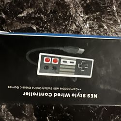 Delta essentials Wired Controller Gamepad for Nintendo Switch PC Compatible with Classic NES Games on Switch