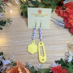 Yellow Mommy Earrings 