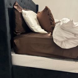 King Size Bed Frame And King Size Mattress And King Size Box Spring 