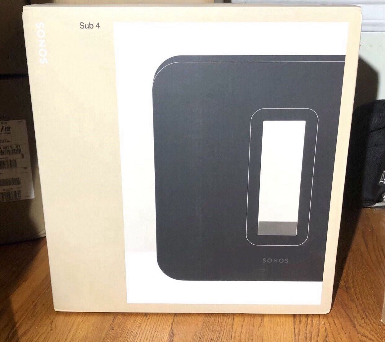 Sonos Sub4 (Black) Brand New Sealed Box plus Include Warranty for a year.