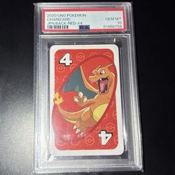 Charizard Cover #4 Pokemon X UNO Game Version Psa 10 Japanese Black/Red Card