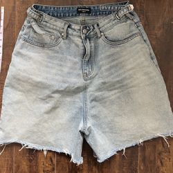 Balenciaga baggy jean shorts skater shorts 