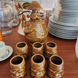 Mid-Century Barware Pirate Rum Set