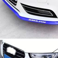 Samurai Blue Car Front Bumper Body Protection Lip Splitter Chin Spoiler Kit Trim