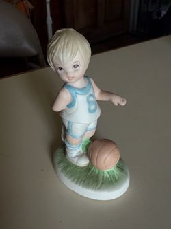 Boy basketball player #8 figurine