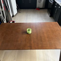 Mid-Century Modern Extendable Dining Table w/ Extension Leaf (Seats 8)