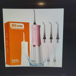 Water Dental Flosser Teeth Picks, Quartz Pink Cordless Rechargeable 