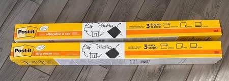New in box: Post-it Dry Erase Whiteboard Film Surface for Walls, Doors, Tables, Chalkboards, etc 