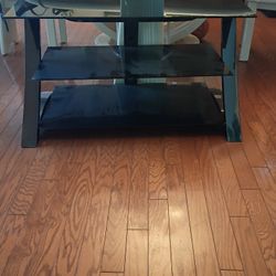 Black Glass Tv Stand 