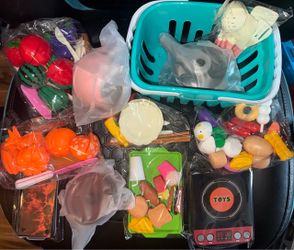 Kids Pretend Play Kitchen Cooking Food Set with Accessories New