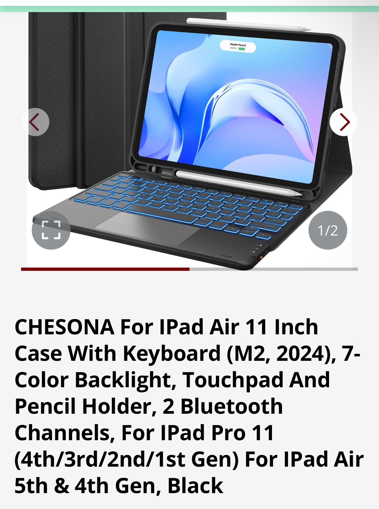 iPad Air 11 Inch Case With Keyboard