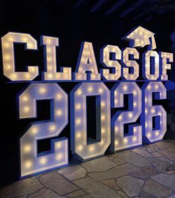 Woden light up marquee letters & numbers