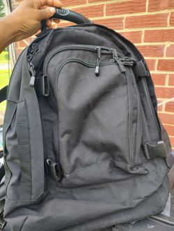 Black backpack - $15  20.5 H x 18W
