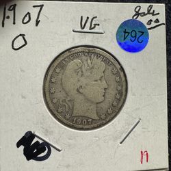 1907-O Barber Quarter