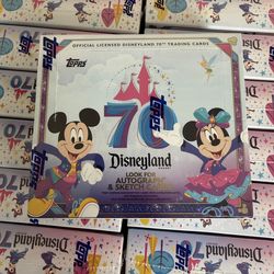 2025 TOPPS DISNEYLAND 70th Anniversary HOBBY BOX **In Hand**