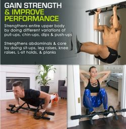 ProsourceFit Multi-Grip Chin-Up/Pull-Up Bar, Heavy Duty Doorway Trainer