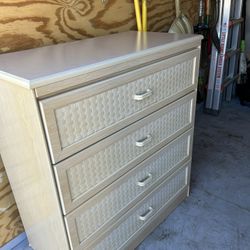 4 Drawer Bureau - Beige Color