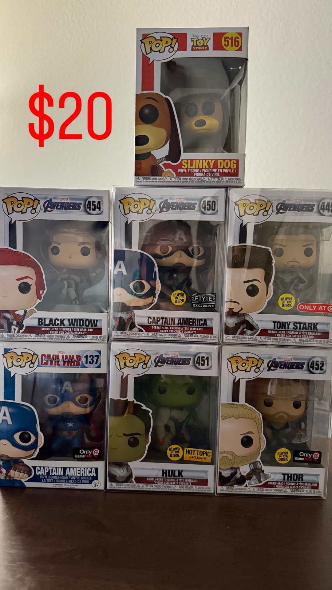 Funko Pop Collector Sale For $20/ea