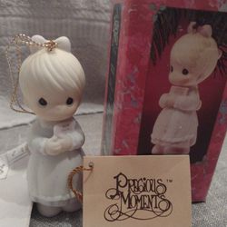 Eneso Porcelain Christmas Ornament, Little Girl