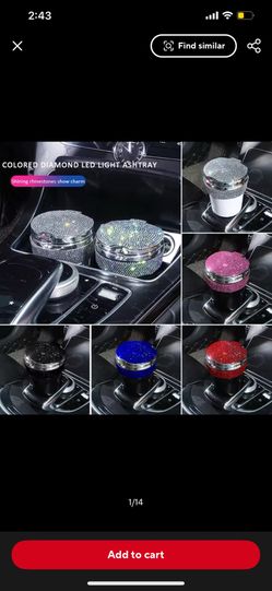 Silver And White Ashtray