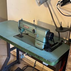 Sewing Machine And Table