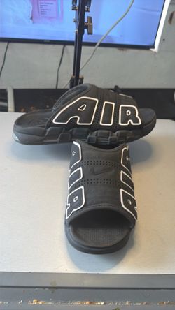 Nike Air More Uptempo Slide Black White