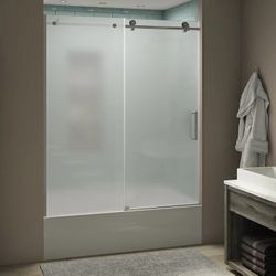 60"X72" Single Sliding Doors Frosted 3/8"