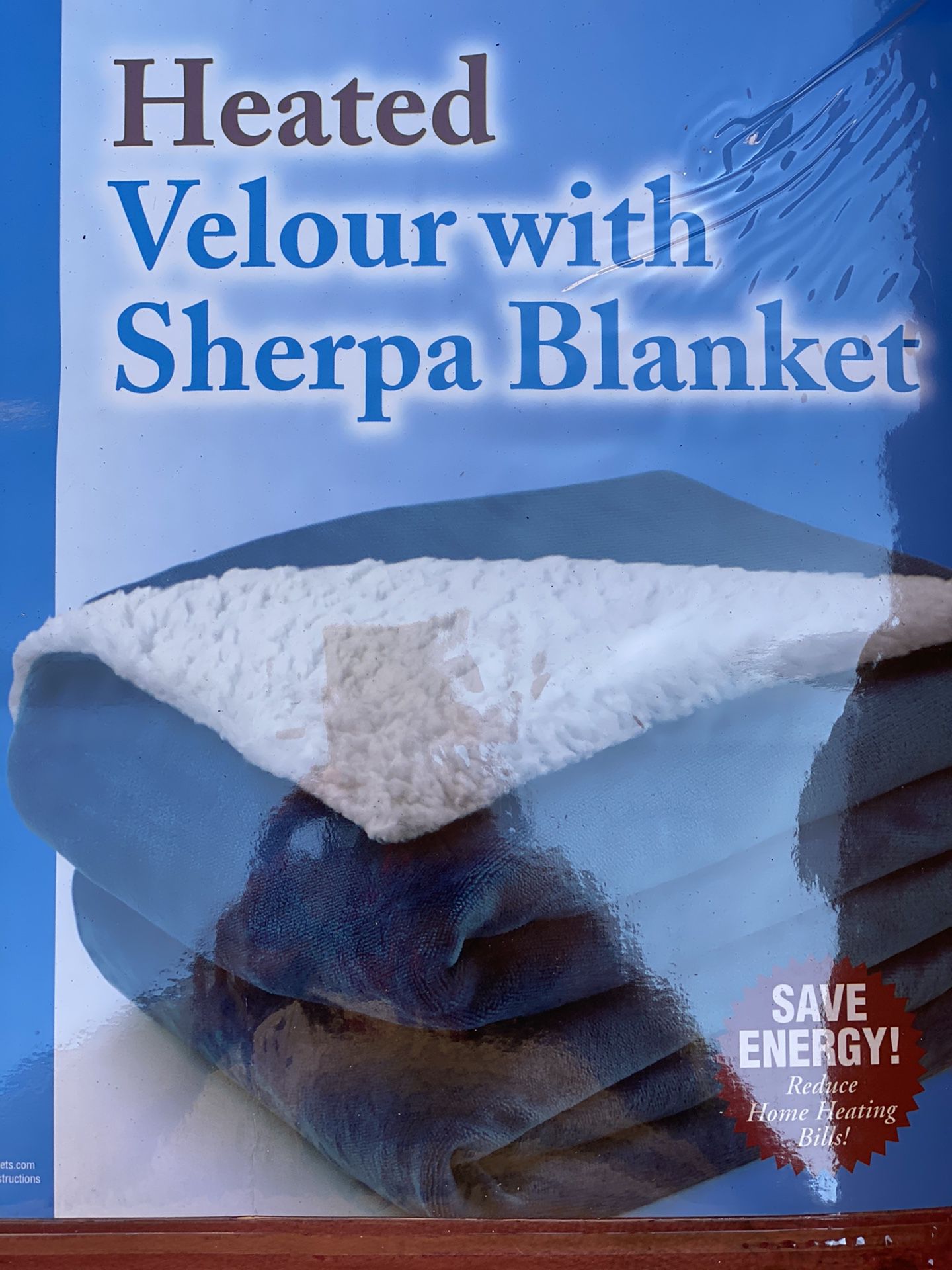 Biddeford Blankets Velour Sherpa Electric Heated Blanket with Digital Controller (king size )