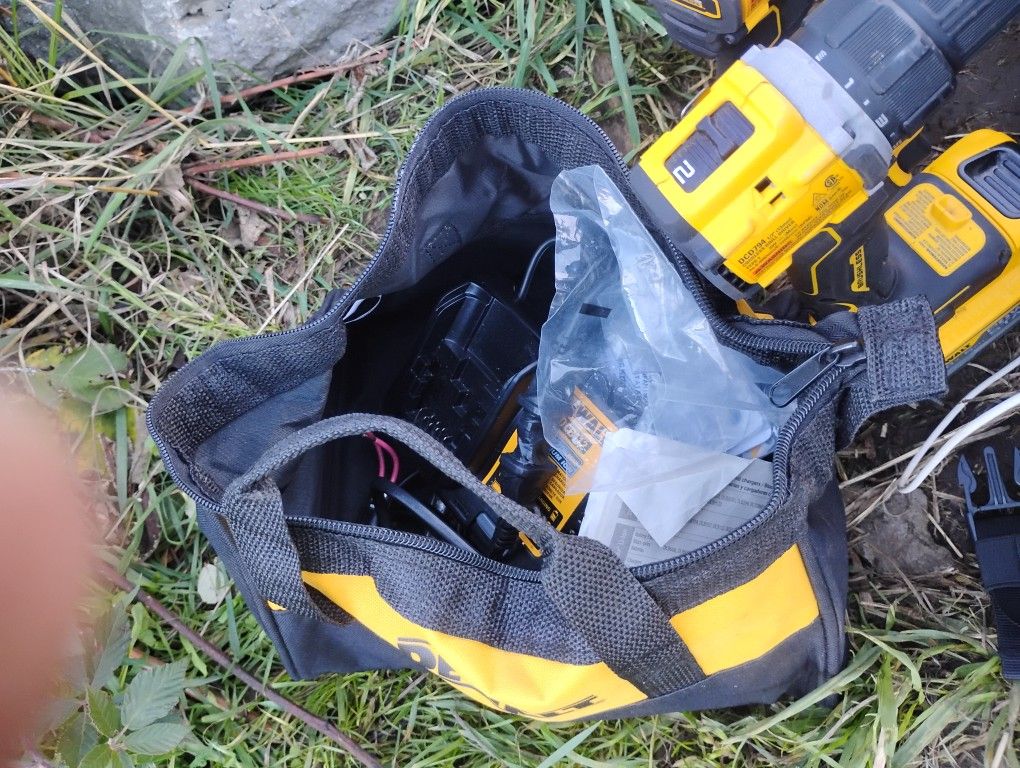 2 20 v DeWalt atomic hammer drill w/battery w/charger