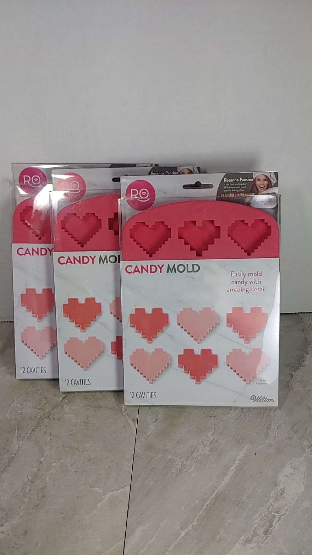 2 Rosanna Pansino candy molds heart-shaped made by Wilton