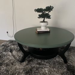Modern Olive Green Refinished Coffee Table