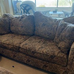 Paisley Couch And Matching Chair
