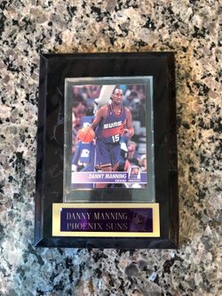 Danny Manning basketball card in frame