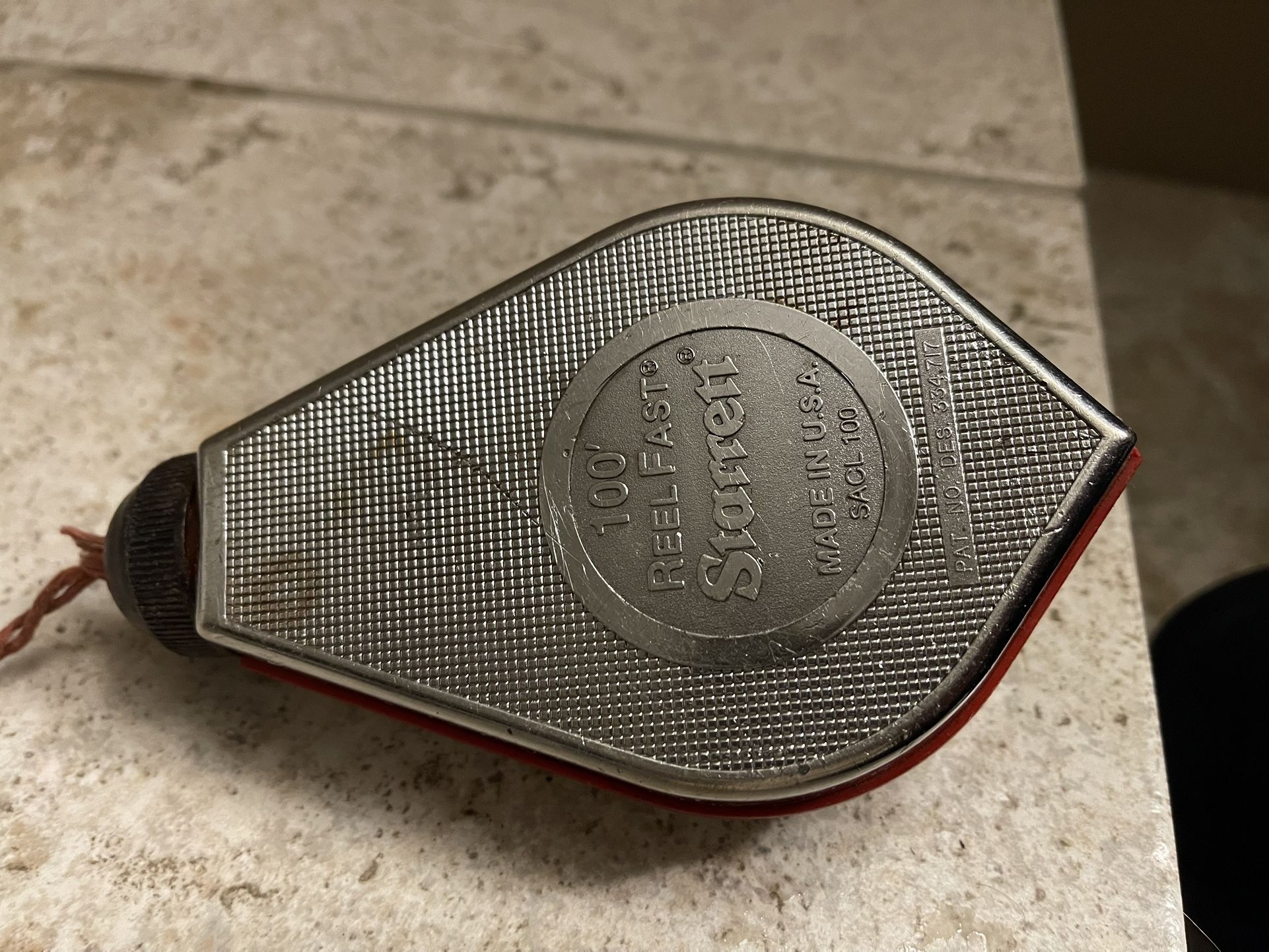 Vintage Starrett Reel Fast Chalk Line Made In USA 