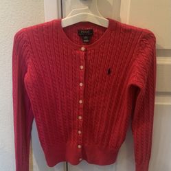 Polo Cárdigan For Girls Size 12/14 Color Pink
