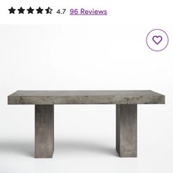 Modern Concrete Dining Table - Minimal Damage 