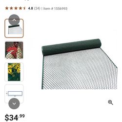 Plastic Fence Poultry Garden Netting Two Rolls Used