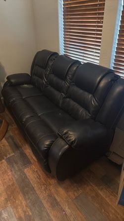 Leather recliner