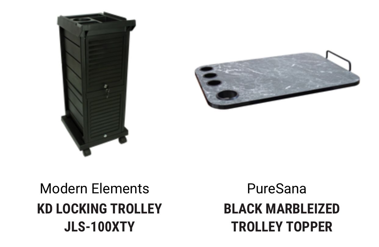 Salon trolley and topper