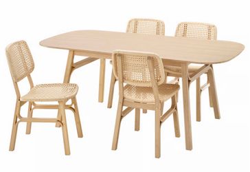 Sustainable Bamboo Dining table and 6 chairs