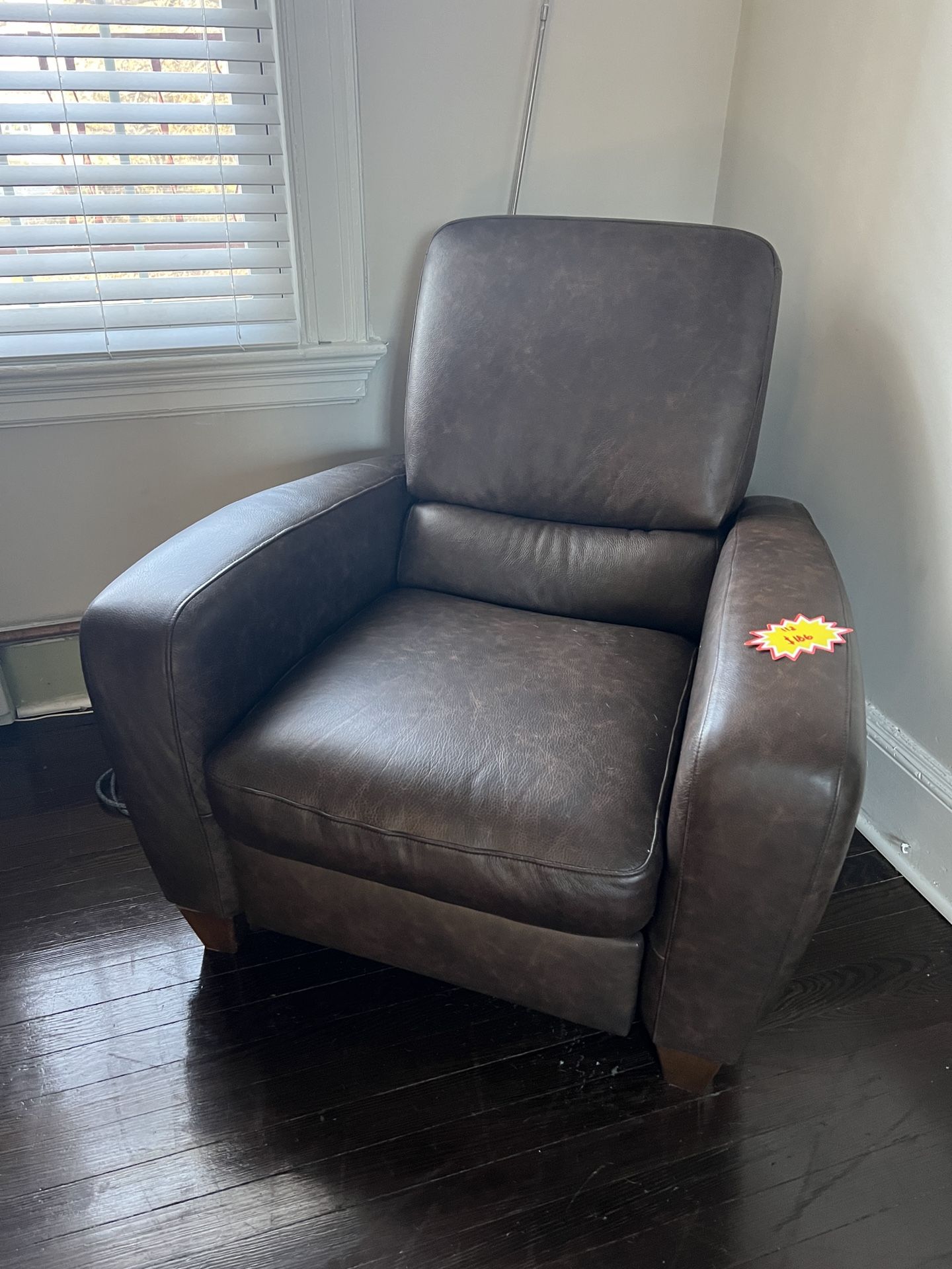 Macy's Natuzzi Italsofa Espresso Leather Reclining Chair