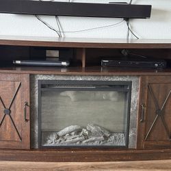TV stand, With electrical fire